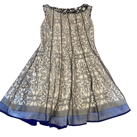 HAANI Petite Women's Flared Dress Midi Floral White/Black Print Sleeveless PXL - Picture 10 of 15